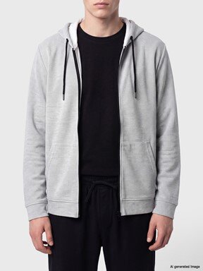 Fermuarlı Sweatshirt GRI