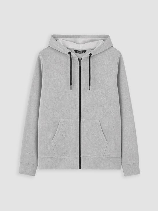Fermuarlı Sweatshirt GRI
