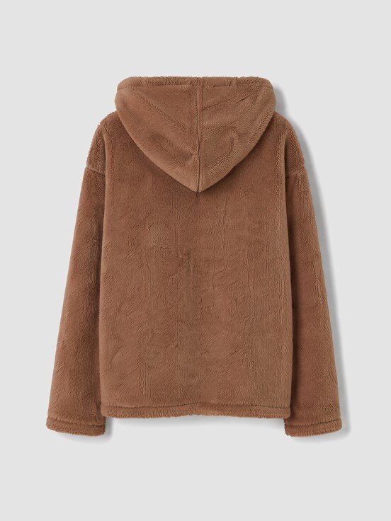 Fermuarlı Sweatshirt AÇIK KAHVERENGİ