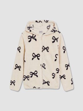 Fermuarlı Sweatshirt BEJ BASKILI