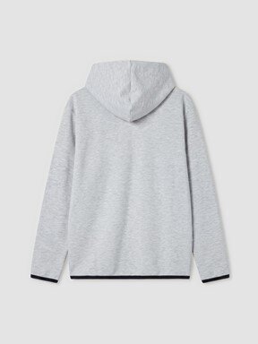 Fermuarlı Sweatshirt AÇIK GRİ MELANJ