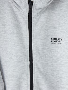 Fermuarlı Sweatshirt AÇIK GRİ MELANJ