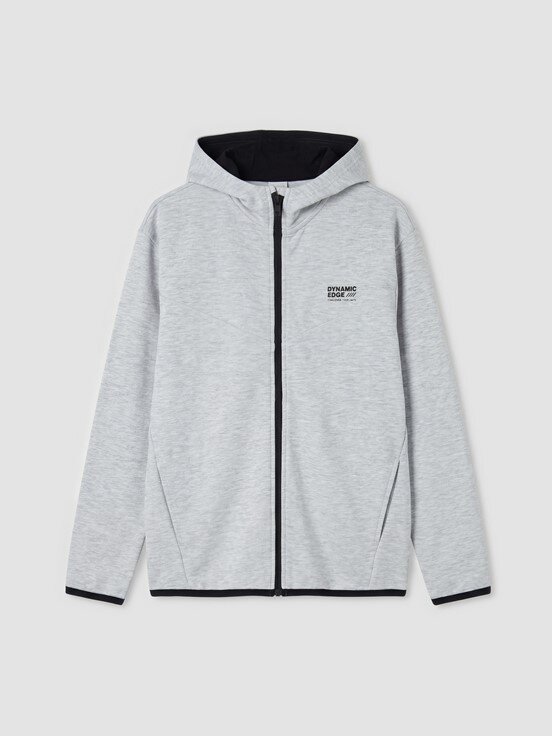 Fermuarlı Sweatshirt AÇIK GRİ MELANJ