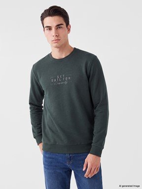 Sweatshirt KOYU HAKİ