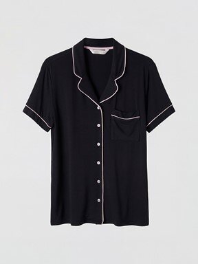 Şortlu Pijama Takımı YENİ SİYAH