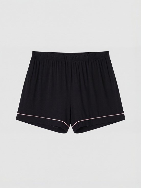 Şortlu Pijama Takımı YENİ SİYAH