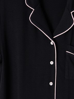 Şortlu Pijama Takımı YENİ SİYAH