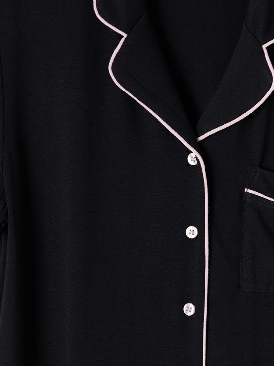 Şortlu Pijama Takımı YENİ SİYAH