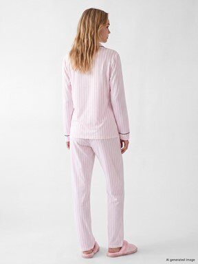 Pijama Takım EKRU BASKILI