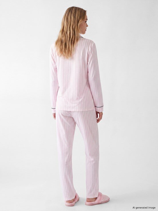 Pijama Takım EKRU BASKILI