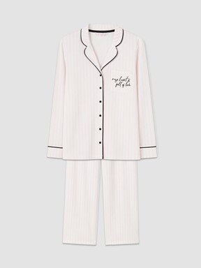 Pijama Takım EKRU BASKILI