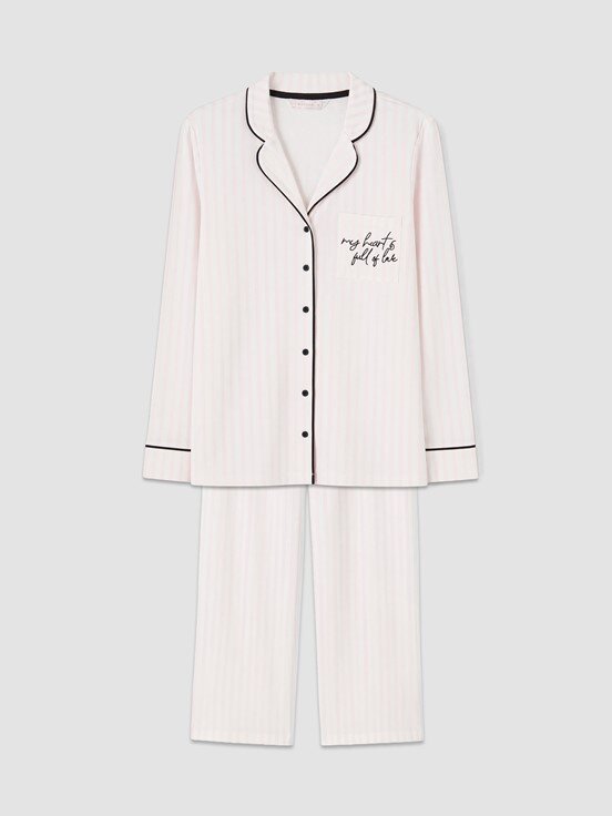 Pijama Takım EKRU BASKILI