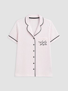 Şortlu Pijama Takımı EKRU BASKILI