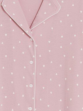 Pijama Takım PEMBE BASKILI