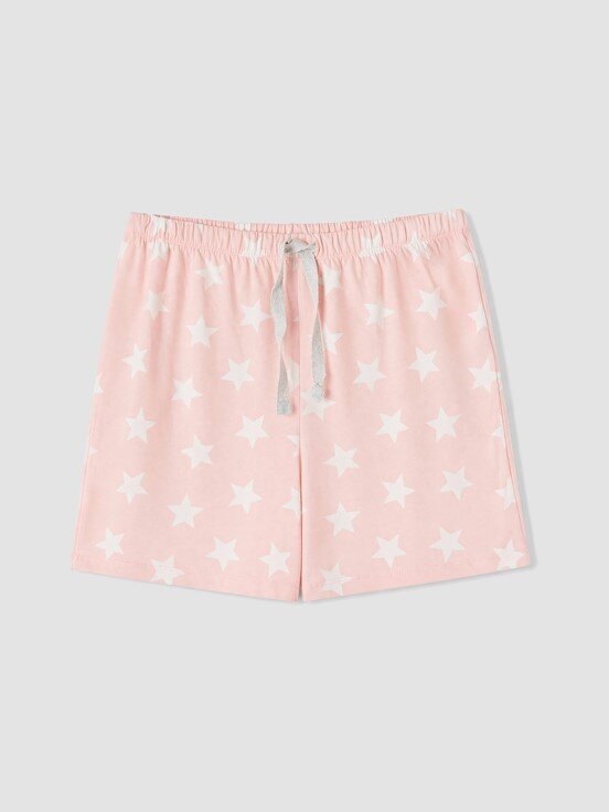 Şortlu Pijama Takımı AÇIK PEMBE BASKILI