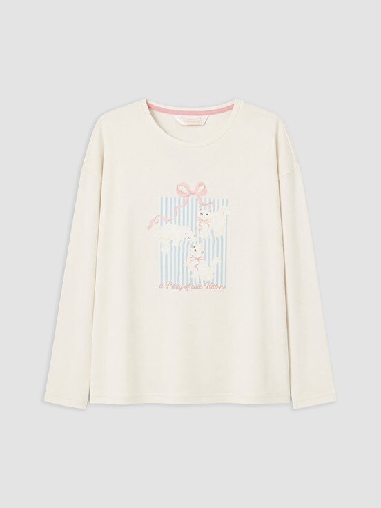 Pijama Takım AÇIK MAVİ BASKILI