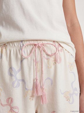 Pijama Alt EKRU BASKILI