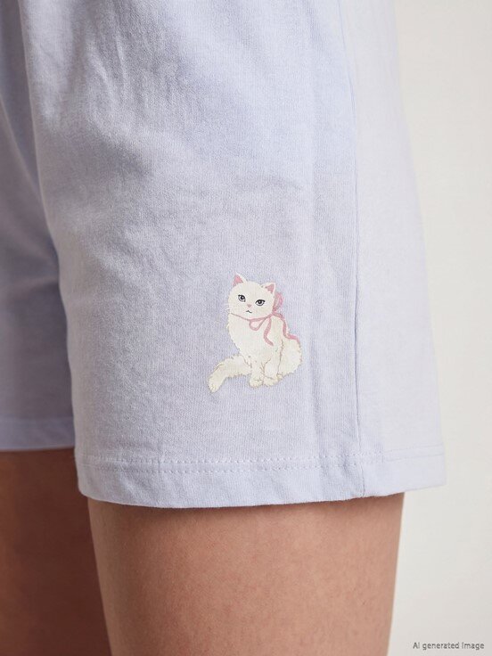 Pijama Alt EKRU BASKILI