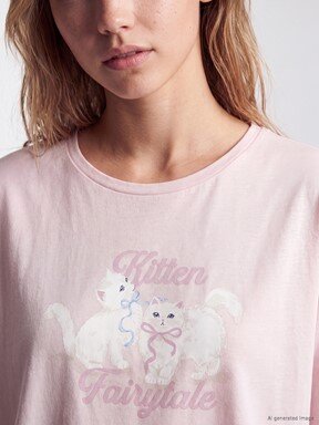 Pijama Takım PEMBE BASKILI
