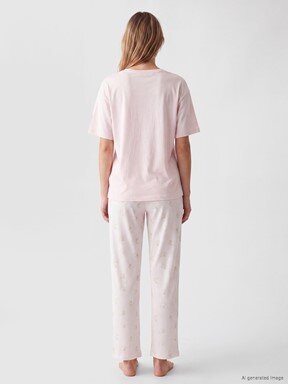 Pijama Takım PEMBE BASKILI