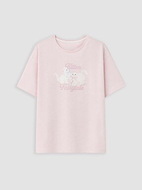 Pijama Takım PEMBE BASKILI