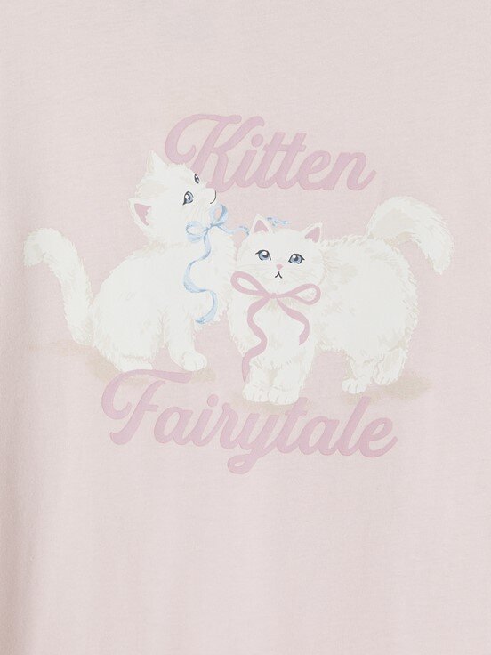 Pijama Takım PEMBE BASKILI