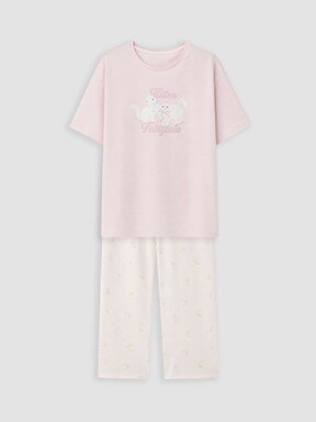 Pijama Takım PEMBE BASKILI