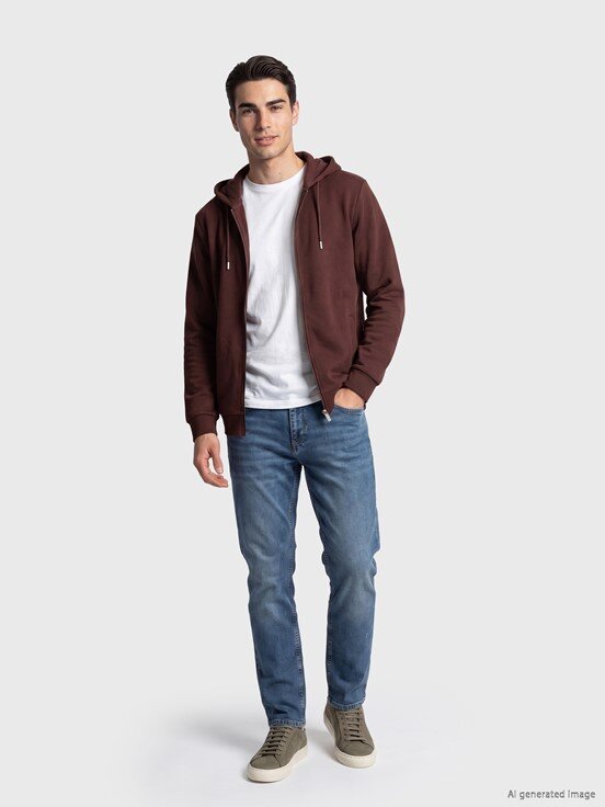 Fermuarlı Sweatshirt BORDO