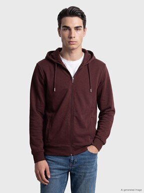 Fermuarlı Sweatshirt BORDO