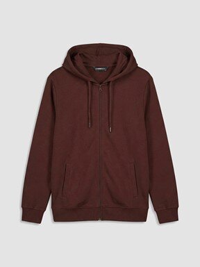 Fermuarlı Sweatshirt BORDO