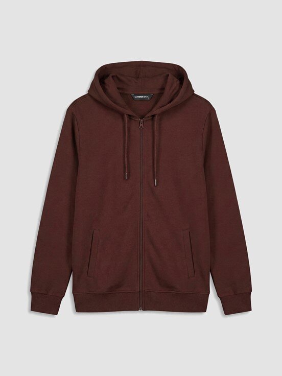 Fermuarlı Sweatshirt BORDO