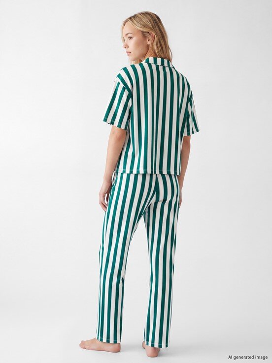 Pijama Takım EKRU BASKILI