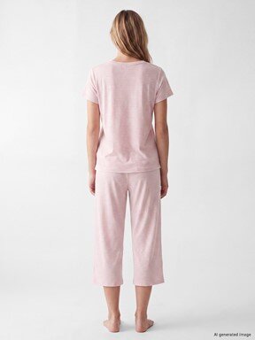 Kaprili Pijama Takımı PEMBE BASKILI