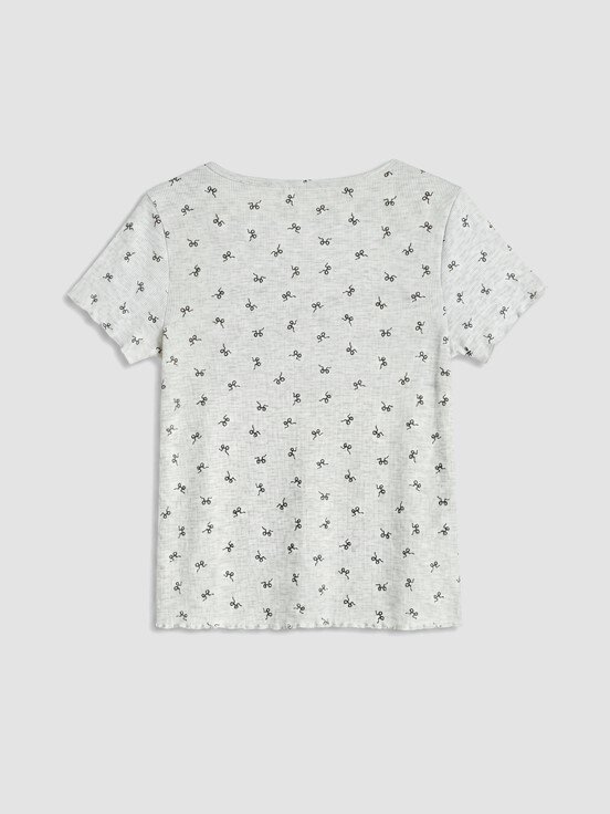 Kaprili Pijama Takımı KOYU GRİ BASKILI