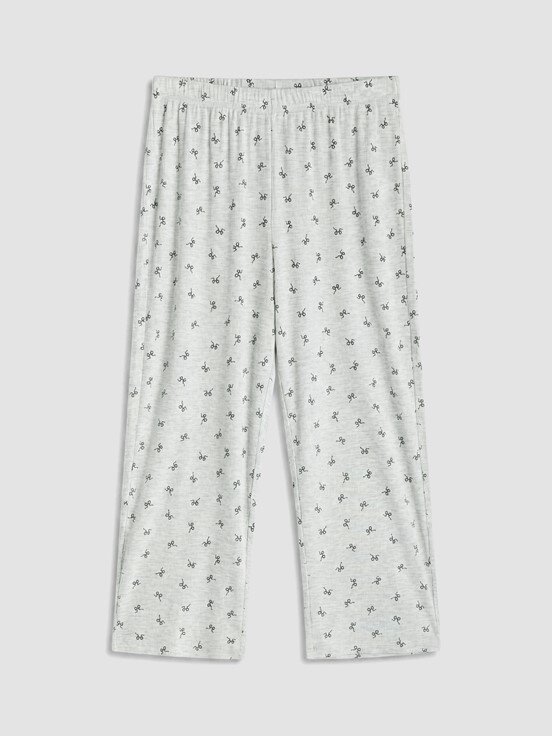 Kaprili Pijama Takımı KOYU GRİ BASKILI