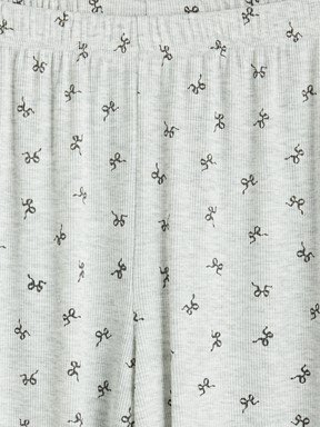 Kaprili Pijama Takımı KOYU GRİ BASKILI