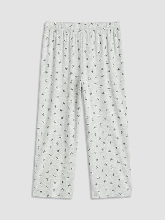 Kaprili Pijama Takımı KOYU GRİ BASKILI
