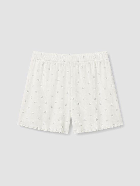 Şortlu Pijama Takımı EKRU BASKILI