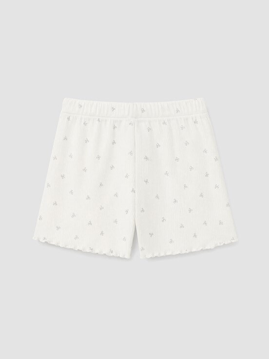 Şortlu Pijama Takımı EKRU BASKILI