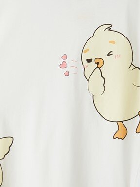 Pijama Takım SARI BASKILI