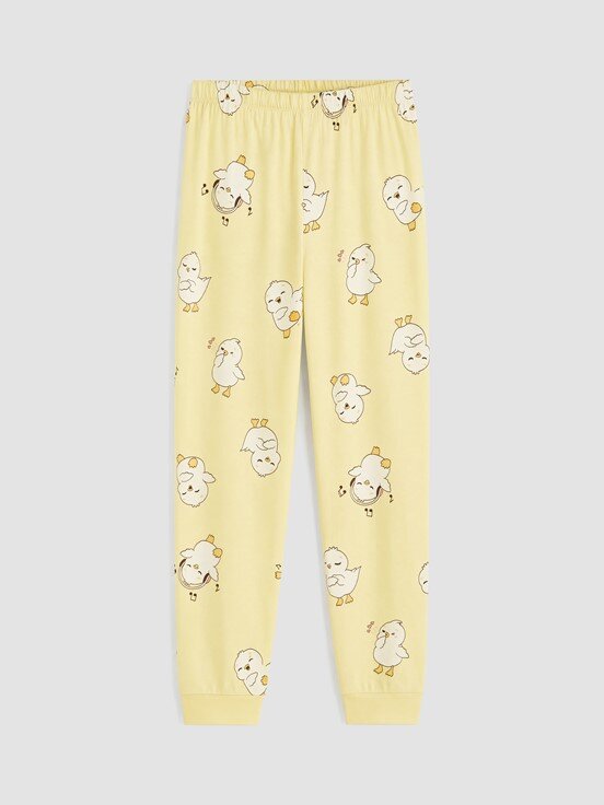Pijama Takım SARI BASKILI