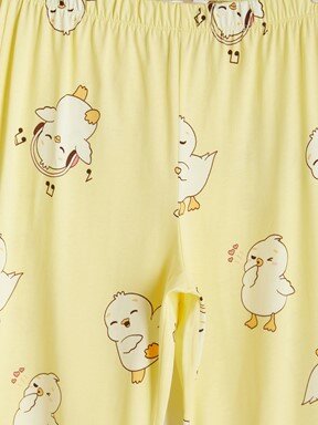 Pijama Takım SARI BASKILI