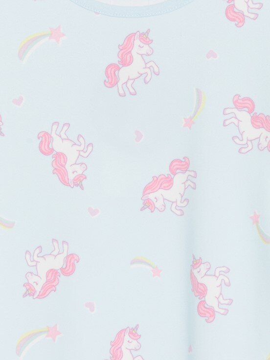 Pijama Üst AÇIK MAVİ BASKILI