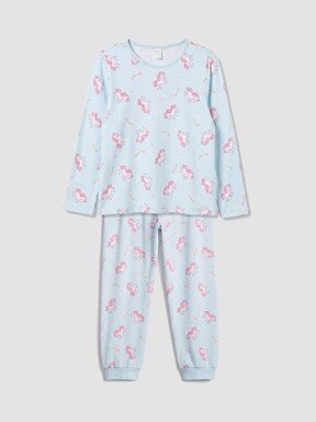 Pijama Üst AÇIK MAVİ BASKILI