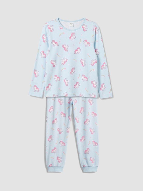 Pijama Üst AÇIK MAVİ BASKILI