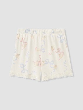 Şortlu Pijama Takımı EKRU BASKILI
