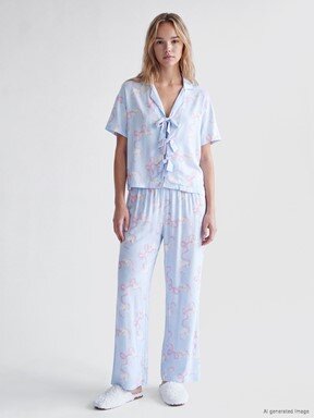 Pijama Takım AÇIK MAVİ BASKILI