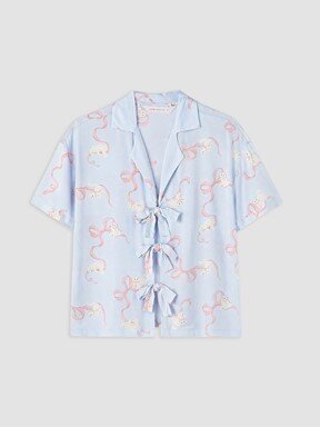 Pijama Takım AÇIK MAVİ BASKILI