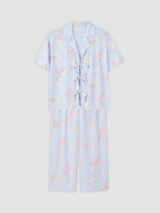 Pijama Takım AÇIK MAVİ BASKILI