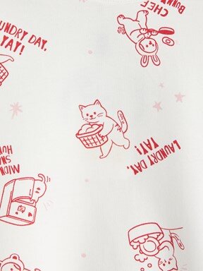 Pijama Takım EKRU BASKILI